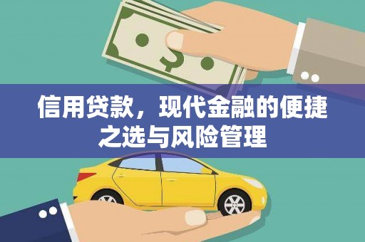 西咸信用贷款，现代金融的便捷之选与风险管理