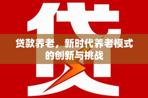 宁明贷款养老，新时代养老模式的创新与挑战