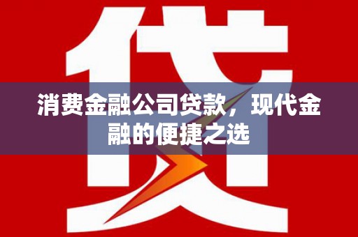 衡东消费金融公司贷款，现代金融的便捷之选