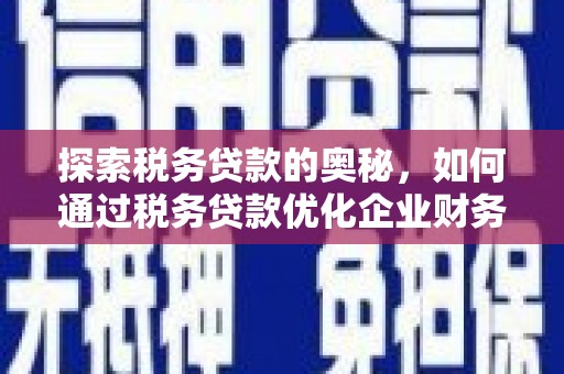 朱家尖探索税务贷款的奥秘，如何通过税务贷款优化企业财务