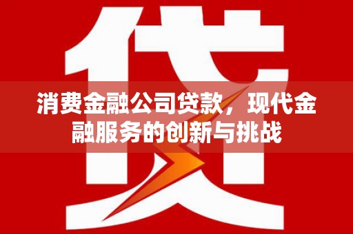 松原消费金融公司贷款，现代金融服务的创新与挑战