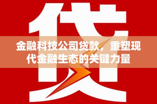 大兴安岭金融科技公司贷款，重塑现代金融生态的关键力量