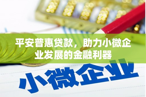 科右中旗平安普惠贷款，助力小微企业发展的金融利器